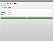 Tablet Screenshot of login.affecto.com